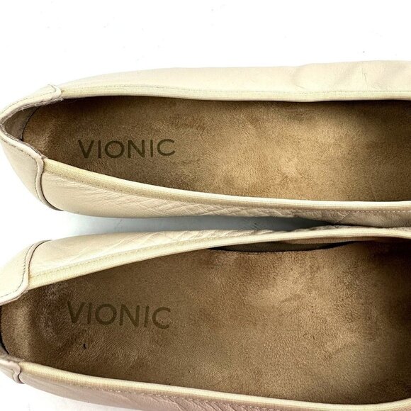 Vionic 7.5 Flats Minna Snakeskin Cap Toe Slip On Shoes Comfort Arch Support - Picture 4 of 8